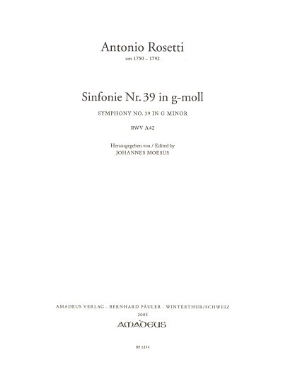A. Rosetti: Sinfonie G-Moll Rwv A42