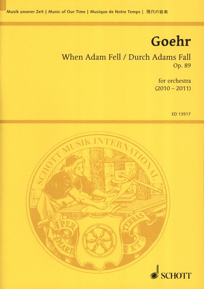 A. Goehr: Durch Adams Fall op. 89 , Orch (Stp)