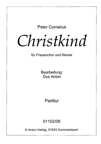 P. Cornelius: Christkind, FchKlav (Chpa)