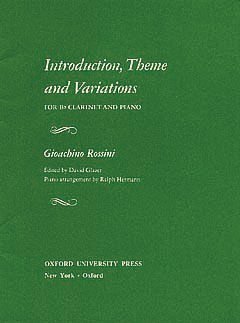 G. Rossini: Introduction, Theme And Vari, KlarKlv (KlavpaSt)