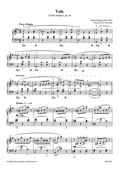 DL: E. Grieg: Vals aus: Lyrische Stuecke, op. 38