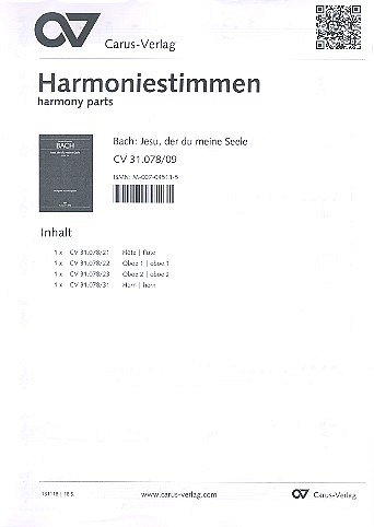 J.S. Bach: Jesu, der du meine Seele BWV 78; Kantate zum 14. 