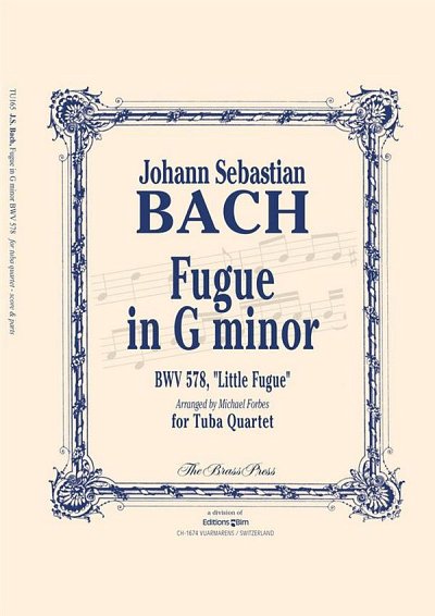 J.S. Bach: Fugue in G minor BWV 578, 4Tb (Pa+St)
