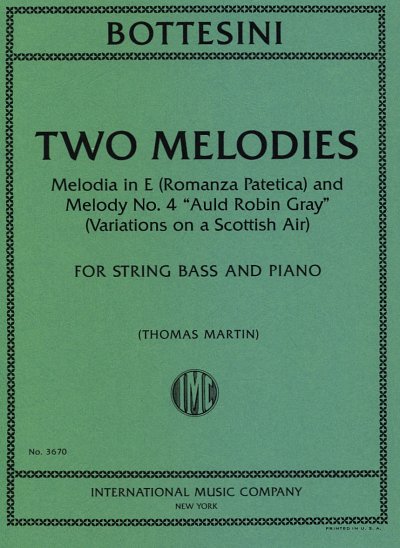 G. Bottesini: Two Melodies, KbKlav (Bu)
