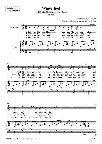 DL: F. Schubert: Winterlied D. 401