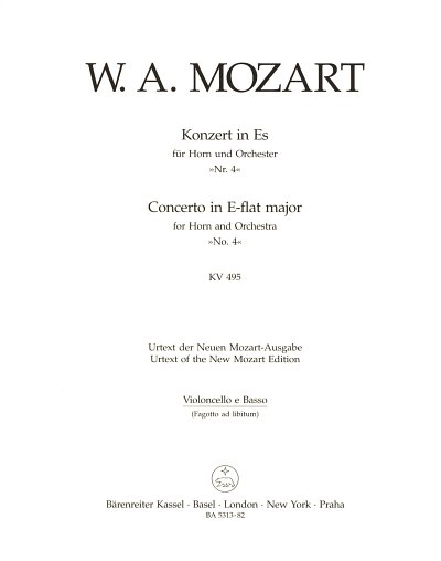 W.A. Mozart: Konzert fuer Horn und Orchester , HrnOrch (VcKb