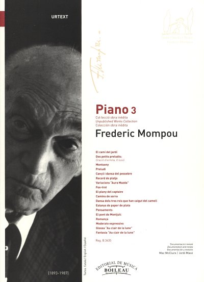 F. Mompou: Piano 3, Klav