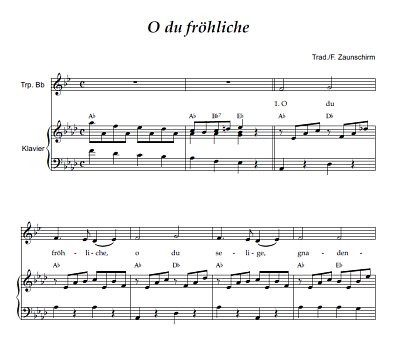 DL: (Traditional): O du fröhliche, TrpOrg (Par2St)