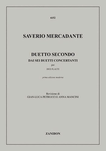 S. Mercadante: Sei Duetti Concertanti: Duetto Second (Part.)