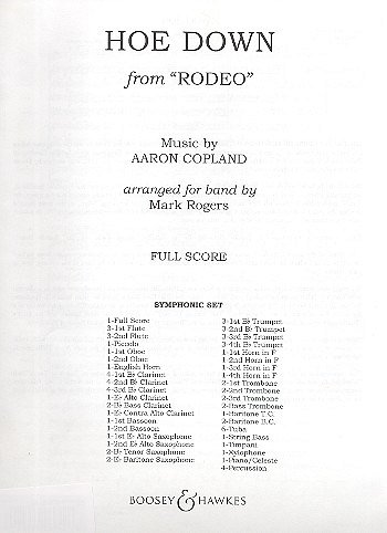 A. Copland: Hoe Down from Rodeo (Part.)
