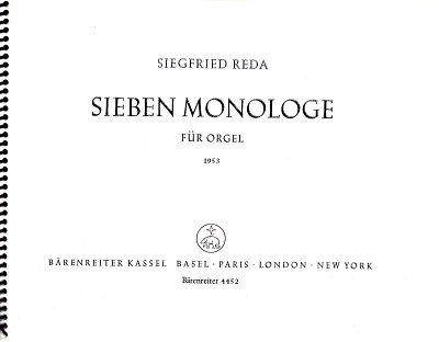 S. Reda: Sieben Monologe (1953), Org (Sppa)