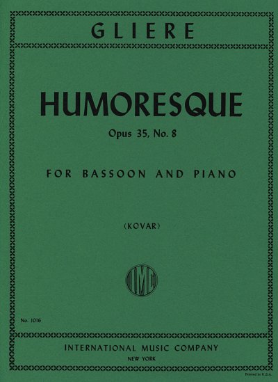 R. Glière: Humoresque op. 35/8, FagKlav (KlavpaSt)