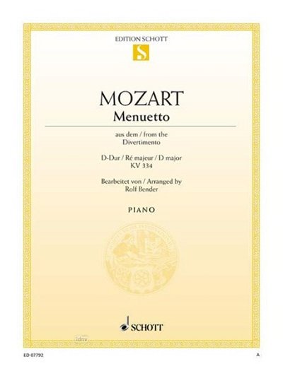 W.A. Mozart: Menuetto KV 334