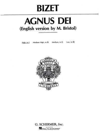 G. Bizet: Agnus Dei F-Dur