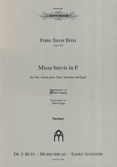 F.X. Brixi: Missa Brevis F-Dur