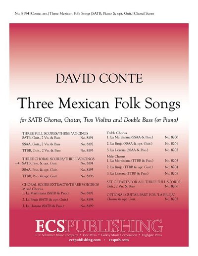 Three Mexican Folk Songs (Chpa)