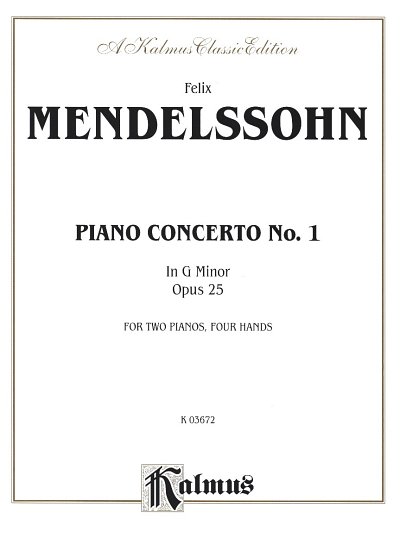F. Mendelssohn Barth: Piano Concerto No. 1 in G Minor,, Klav