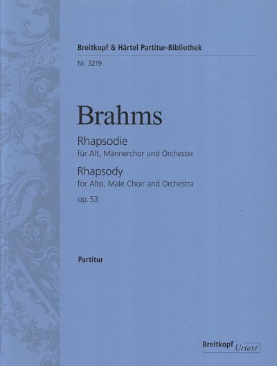 J. Brahms: Rhapsodie op. 53, GesMchOrch (Part.)