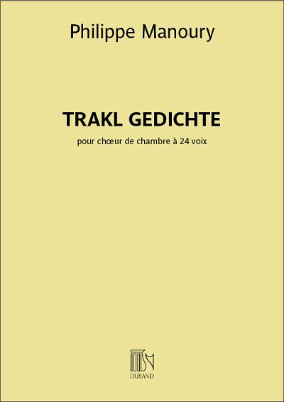 P. Manoury: Trackl Gedichte, Gch (Part.)