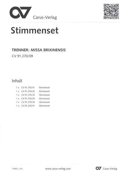S. Trenner: Missa Brixinensis (2011)