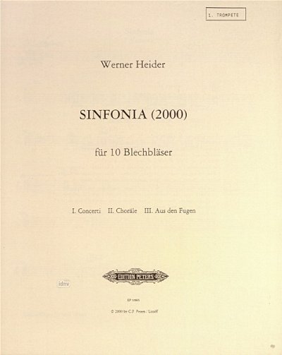 W. Heider: Sinfonia Fuer 10 Blechblaeser