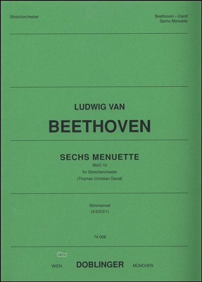 L. v. Beethoven: Sechs Menuette WoO 10, Stro (Stsatz)