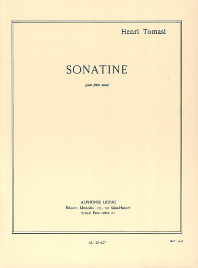 H. Tomasi: Sonatine For Solo Flute, Fl