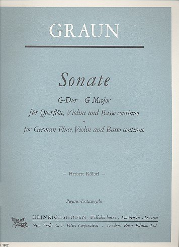 J.G. Graun: Sonate für Querflöte, Violine und Basso continuo G-Dur