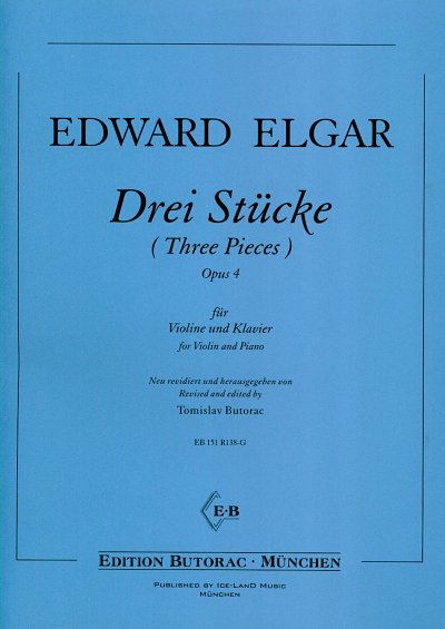 E. Elgar: Drei Stücke op. 4, VlKlav (Pa+St)