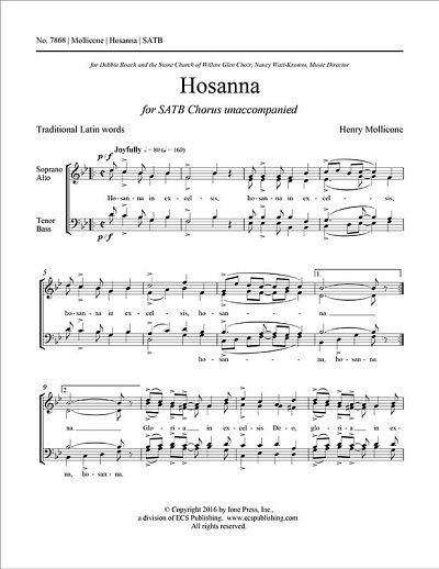 H. Mollicone: Hosanna, GCh4 (Chpa)