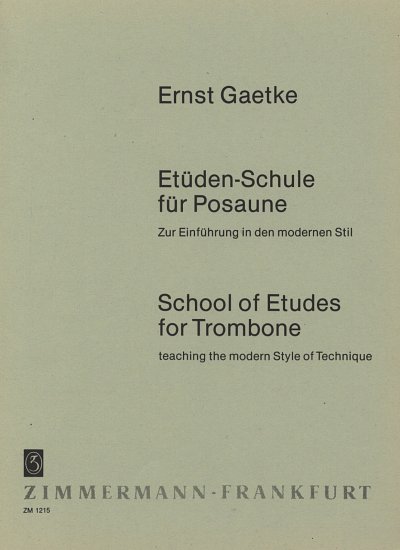 E. Gaetke: Etüden-Schule für Posaune, Pos