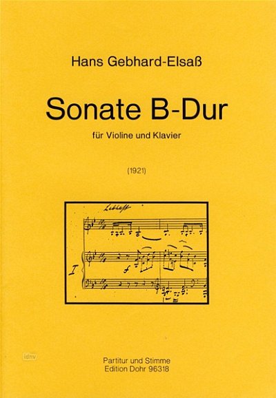 H. Gebhard-Elsaß, Hans: Sonate B-Dur