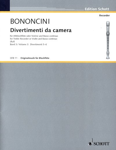 G. Bononcini: Divertimenti da camera Band 3
