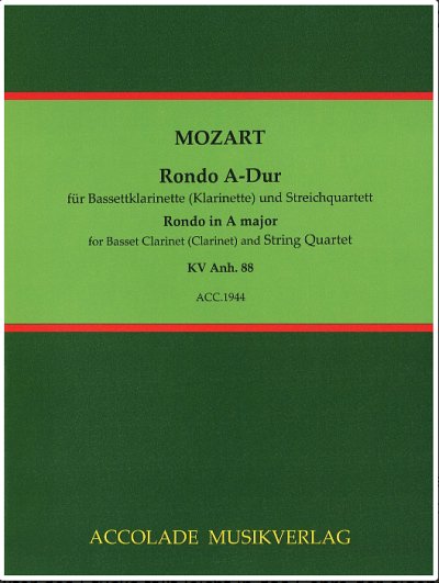 W.A. Mozart: Rondo A-Dur KV Anh.88, Klar2VlVaVc