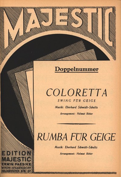 Schmidt Schulz E.: Coloretta - Rumba Fuer Geige