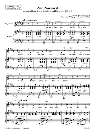 DL: E. Grieg: Zur Rosenzeit aus 
