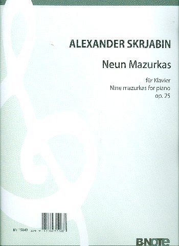 A. Skrjabin y otros.: Neun Mazurkas für Klavier op.25