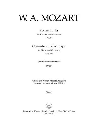 W.A. Mozart: Konzert Es-Dur Nr. 9 KV 271, KlavOrch (HARM)