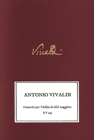 A. Vivaldi: Concerto per Violino in Mib maggiore