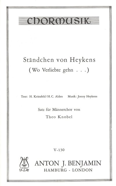 AQ: J. Heykens: Staendchen von Heykens op. 21, Mch  (B-Ware)