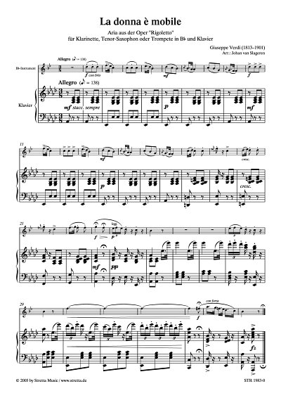 DL: G. Verdi: La donna e mobile Lied des Herzogs aus der Ope