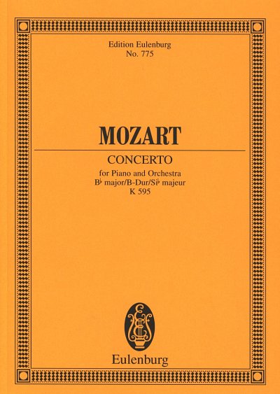 W.A. Mozart: Konzert 27 B-Dur Kv 595 Eulenburg Studienpartit