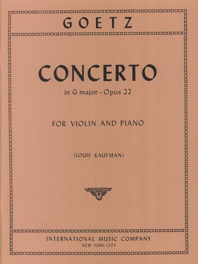 Concerto Sol Op. 22 (Kaufman), VlKlav (KlavpaSt)