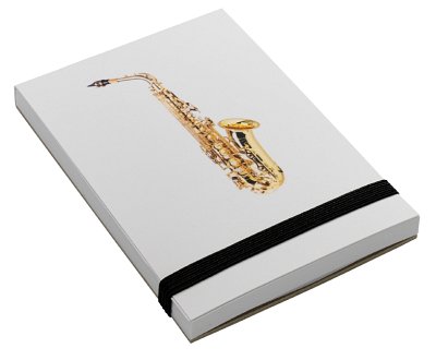 V. World: Notizblock Saxophon