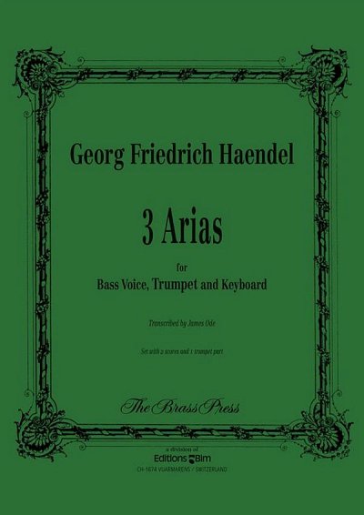 G.F. Händel: 3 Arias, GesBTrBc (Pa+St)