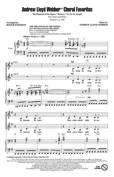 A. Lloyd Webber: Choral Favourites, FchKlav (Chpa)