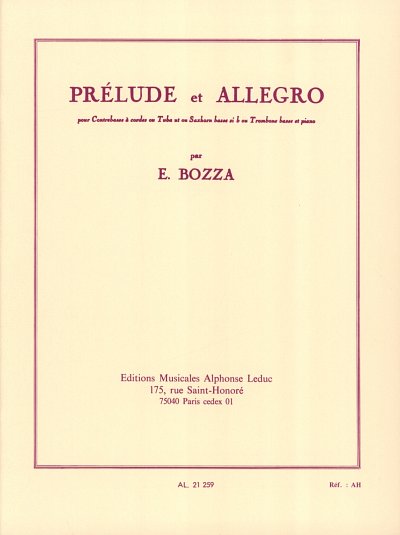 E. Bozza: Prélude And Allegro, KbKlav (Bu)