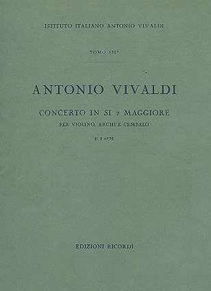 Concerto in Si b maggiore (B flat Major) (Part.)