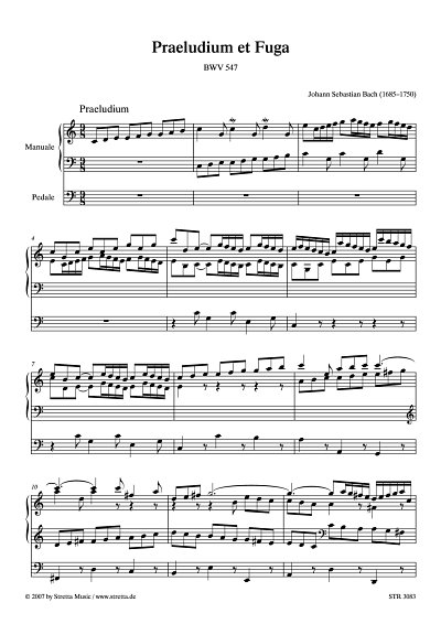 DL: J.S. Bach: Praeludium et Fuga BWV 547