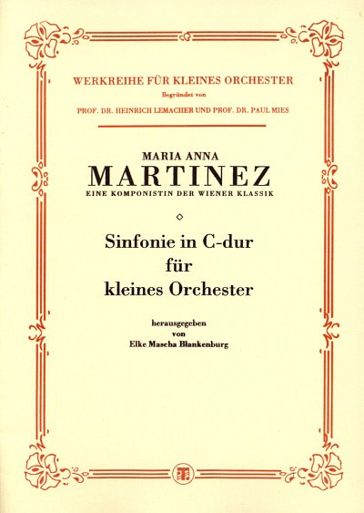 M. von Martines: Sinfonie in C-Dur, Kamo (Part.)